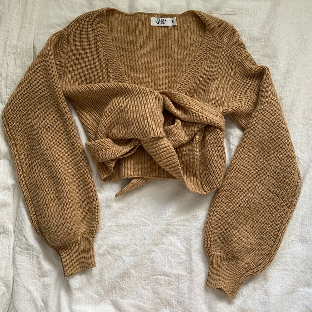 Brown Wrap Sweater